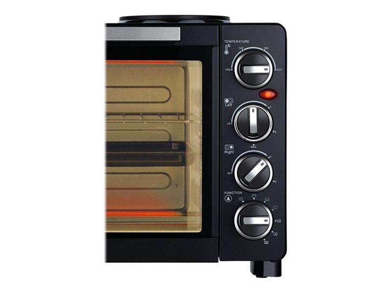 Unold 68885 All in One - electric oven with hot plates - black