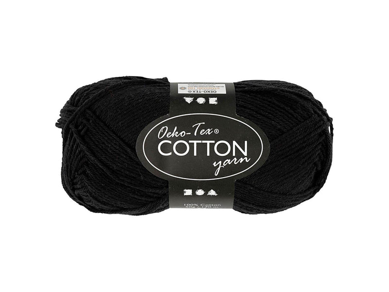 Creativ Company Cotton yarn Black 50gr 170m