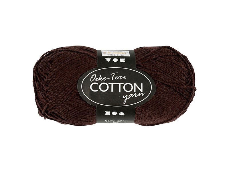Creativ Company Cotton yarn Dark brown 50gr 170m