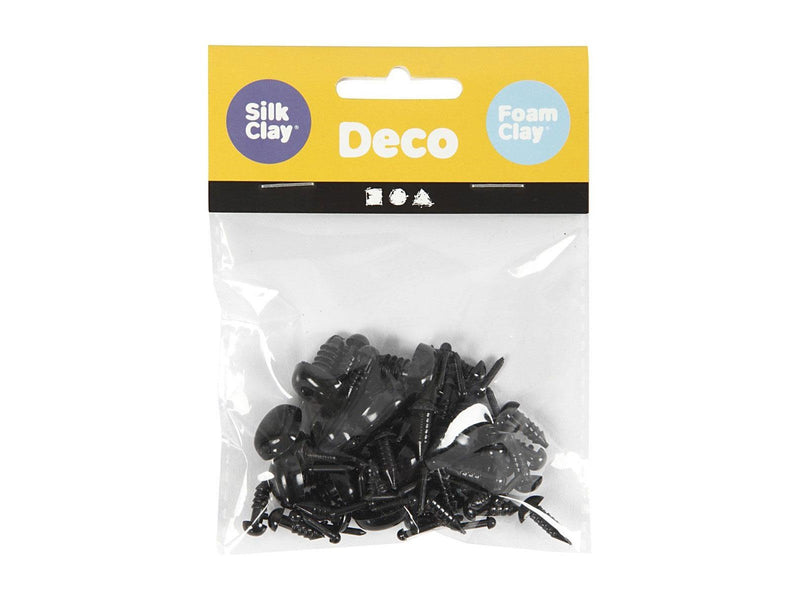 Creativ Company Eyes and noses - Black 20 sets