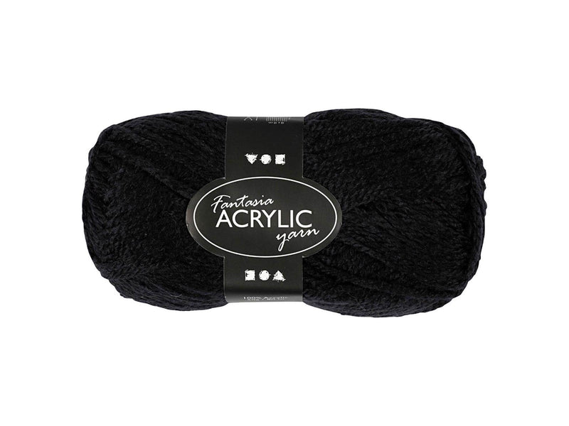 Creativ Company Acrylic yarn Black 50gr 80m