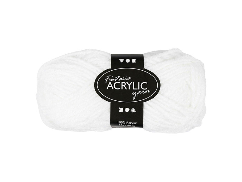 Creativ Company Acrylic yarn White 50gr 80m