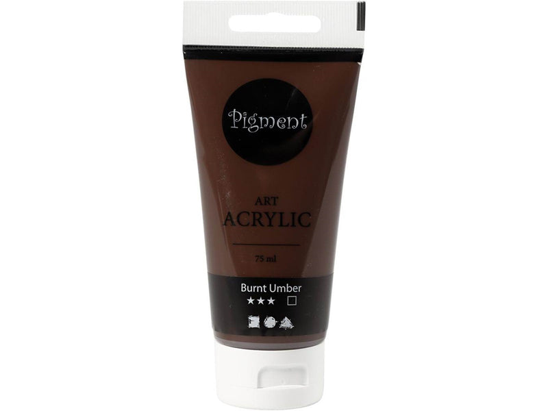 Creativ Company Pigment Art Acrylic Paint Burnt Umber Brown 75ml