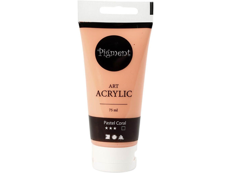 Creativ Company Pigment Art Acrylic Paint Pastel Coral 75ml