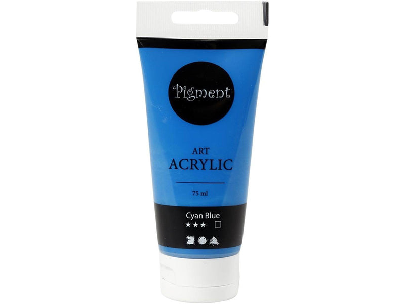 Creativ Company Pigment Art Acrylic Paint Cyan Blue 75ml