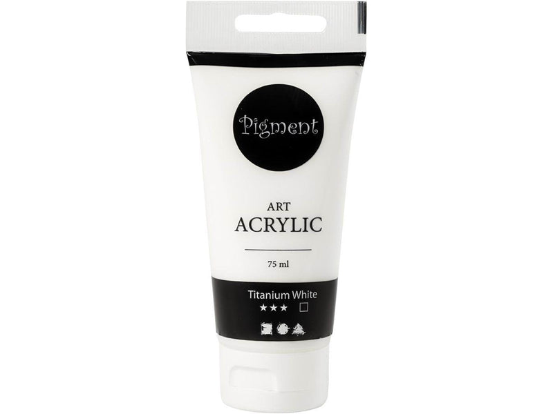 Creativ Company Pigment Art Acrylic Paint Titanium White 75ml