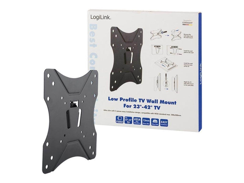 LogiLink TV wall mount 23–42" fixed 25 kg max.