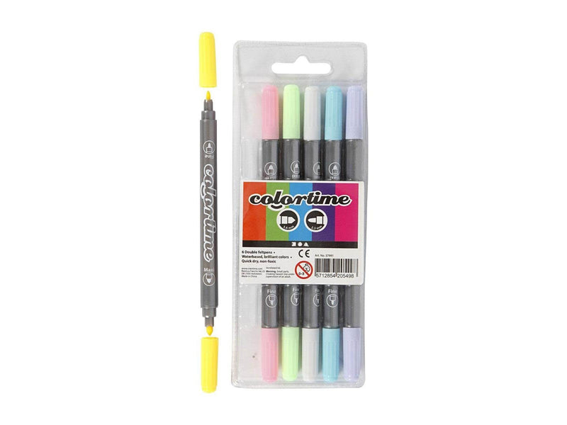 Creativ Company Double-sided markers - Pastel colors 6pcs.