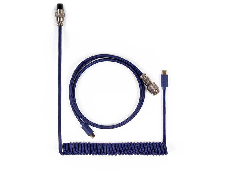 Keychron Coiled Aviator USB-C Cable Straight - Blue - Upgrade-Zubehör - Blau