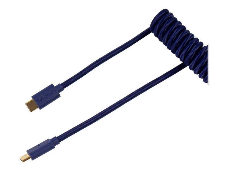 Keychron Coiled Aviator USB-C Cable Straight - Blue - Upgrade-Zubehör - Blau