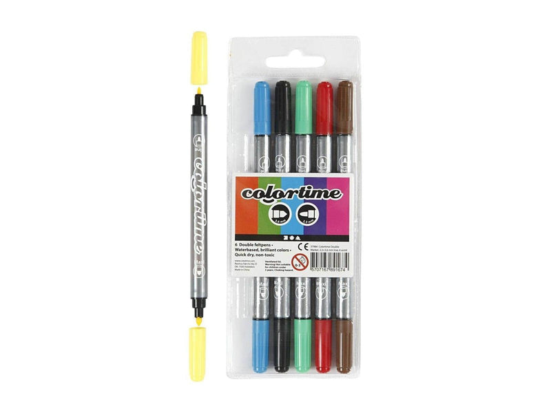 Creativ Company Colortime double ink 6pcs.