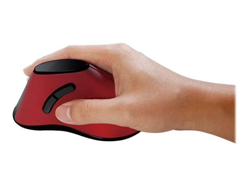 LogiLink Ergonomic vertical mouse wireless 2.4 GHz red - Vertical mouse (Rot)