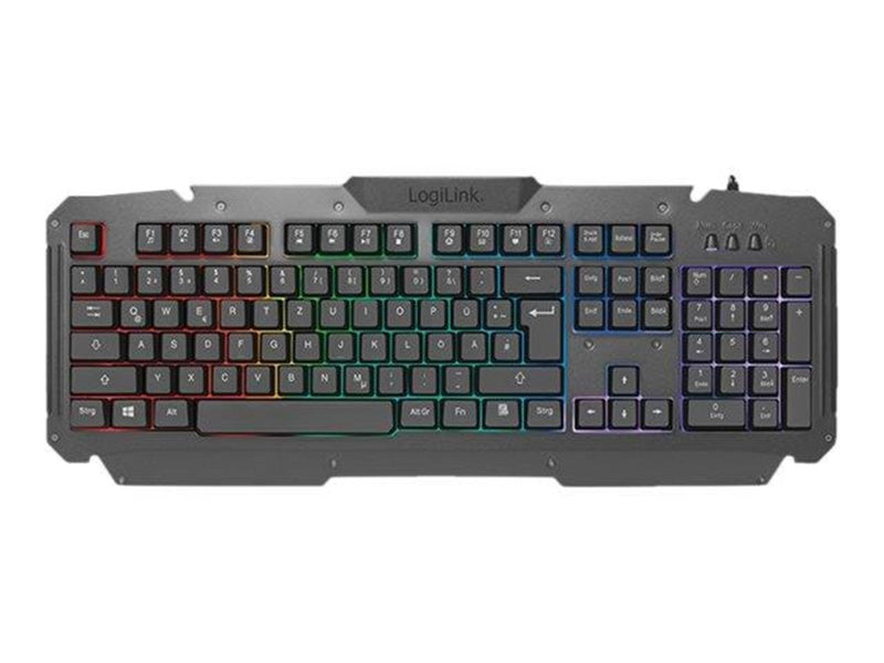 LogiLink Gaming-Set keyboard mouse and mouspad - Gaming Tastaturen - Deutsch - Schwarz
