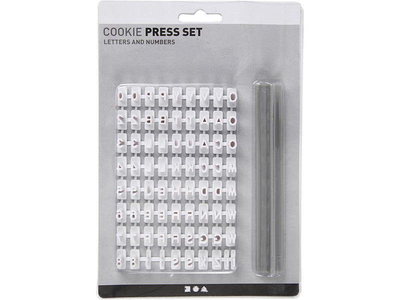 Creativ Company Stamp Set Rubber Letters and Numbers White