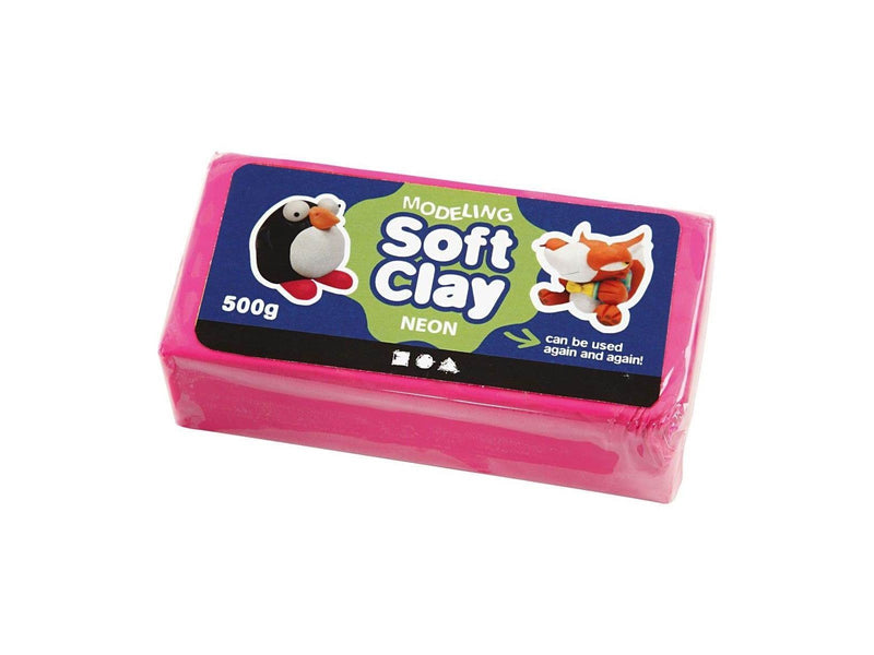 Creativ Company Soft Clay - Neon Pink 500gr.