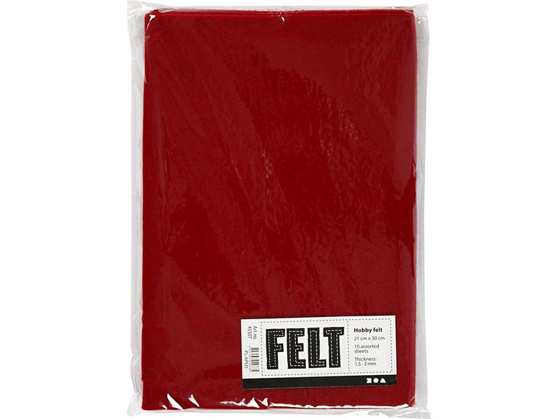 Creativ Company Craft felt Antique Red A4 10 sheets