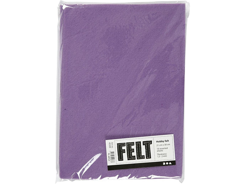 Creativ Company Hobby Felt Light Purple A4 10 Sheets