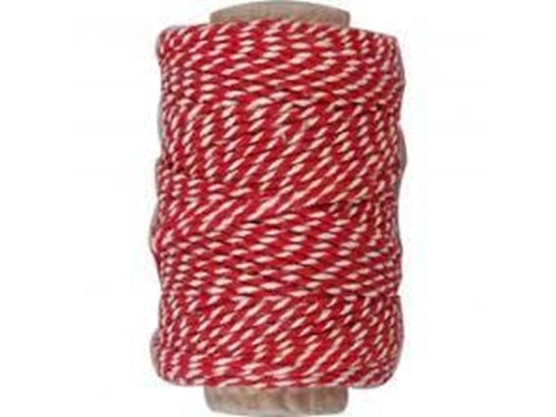 Creativ Company Cotton cord Red/white 50m