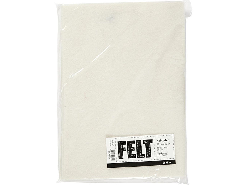 Creativ Company Hobbyfelt Off-white A4 10 Sheets