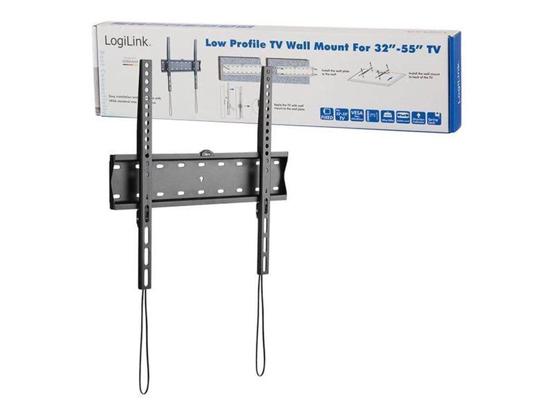 LogiLink TV wall mount 32–55" fixed 40 kg max. 40 kg 55" 200 x 200 mm