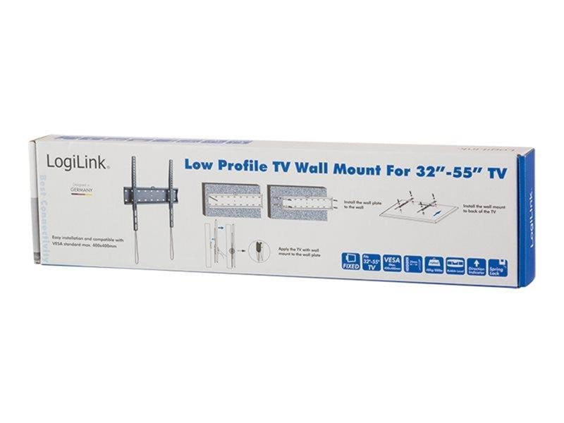 LogiLink TV wall mount 32–55" fixed 40 kg max. 40 kg 55" 200 x 200 mm