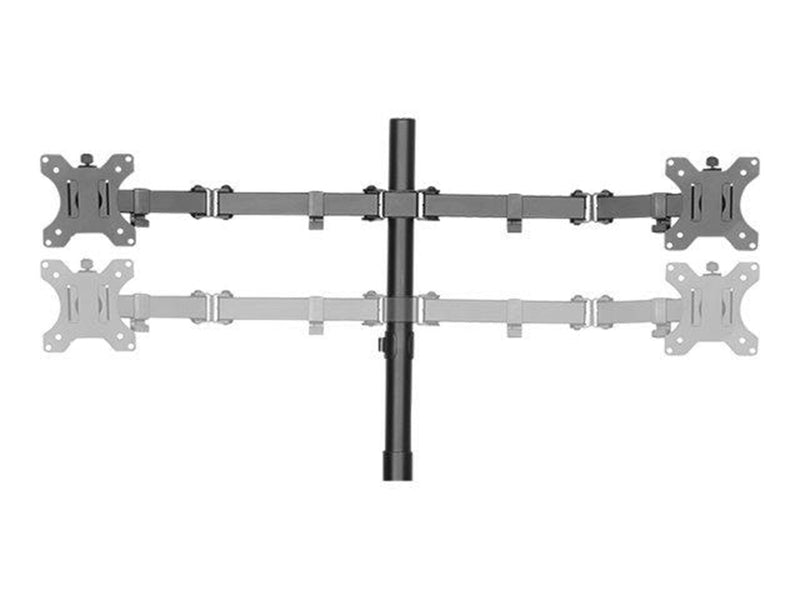 LogiLink Quad monitor stand 13–32" steel arm length: each 460 mm