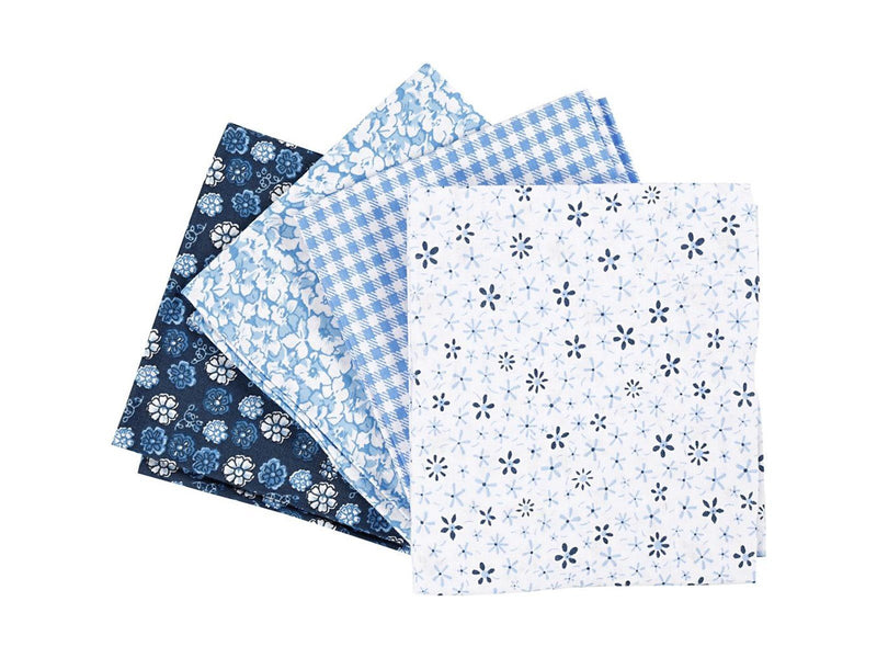 Creativ Company Patchwork Fabric Blue 45x55cm 4pcs.