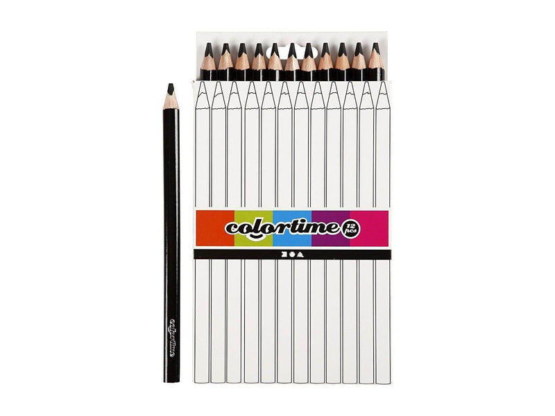 Creativ Company Triangular Jumbo colored pencils - Black 12pcs.