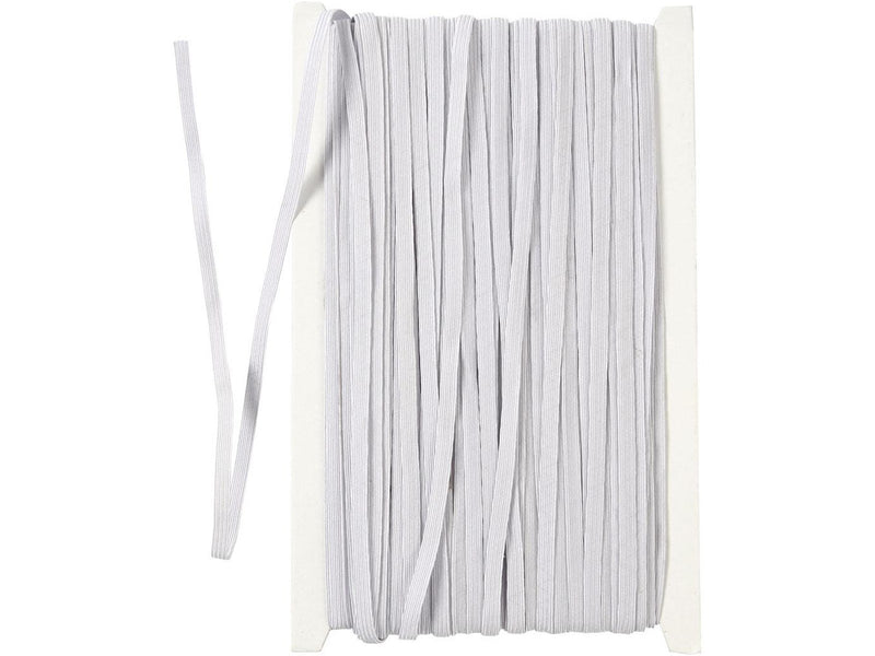 Creativ Company Elastic Thickness 6mm White 50m
