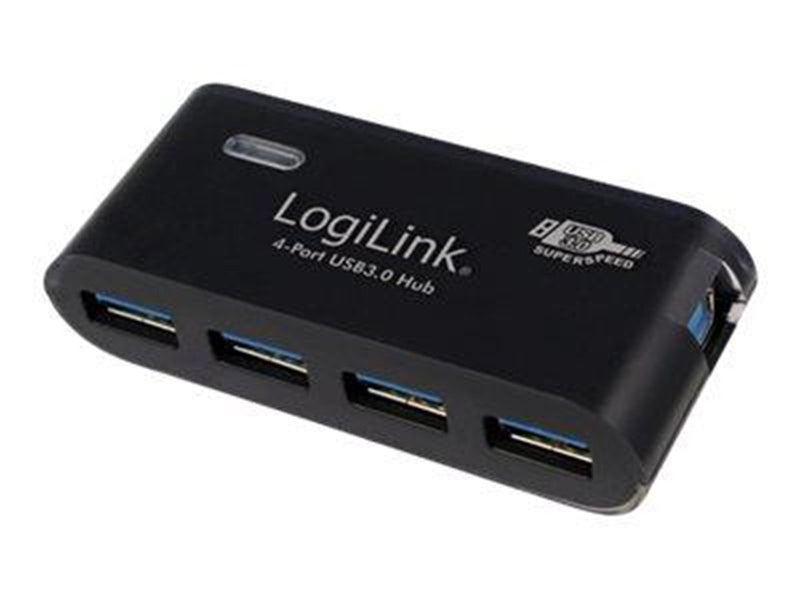 LogiLink USB 3.0 hub 4-port black USB-Hubs - USB 3.2 - 4 - Schwarz
