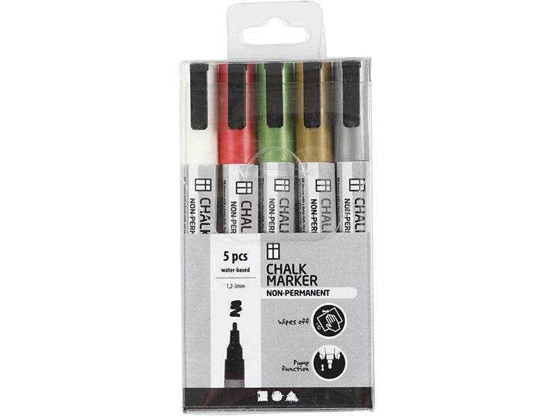 Creativ Company Chalk Markers Metallic Colors 5pcs
