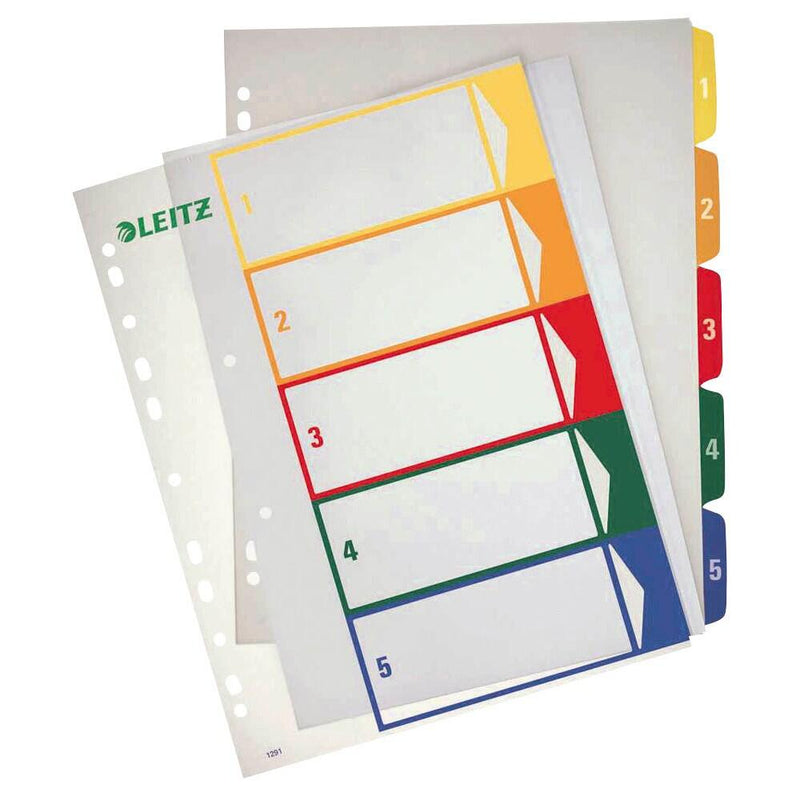 LEITZ Ordnerregister 1291 ßberbreite 1-5 farbig 5-teilig - 1 Satz