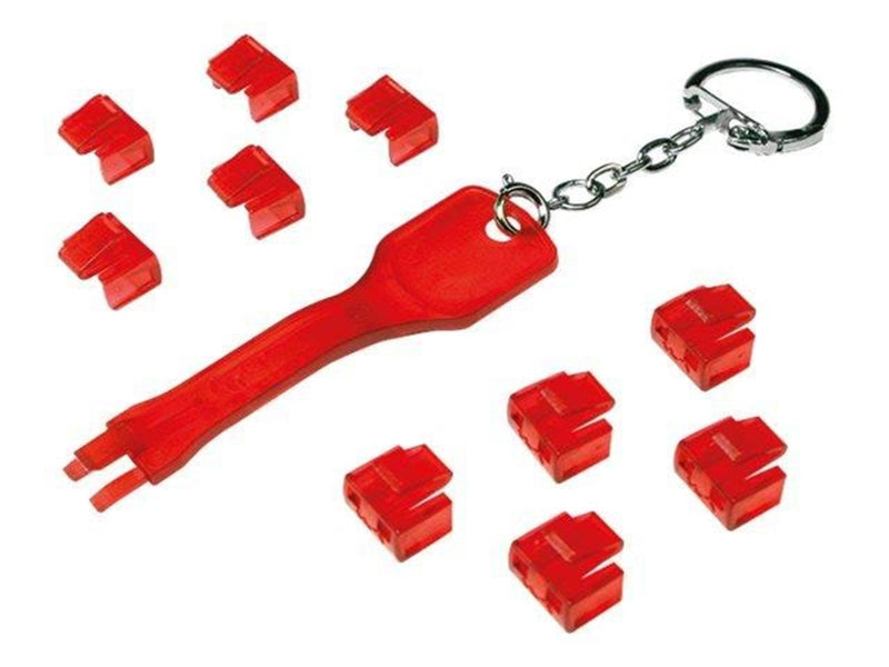LogiLink RJ45 LAN Port Blocker (1x Key 10x Locks)