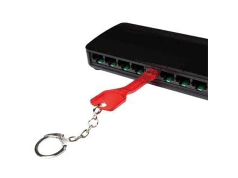 LogiLink RJ45 LAN Port Blocker (1x Key 10x Locks)
