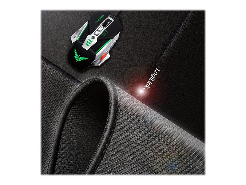 LogiLink Gaming mouse pad stitched edges 320 x 270 mm black