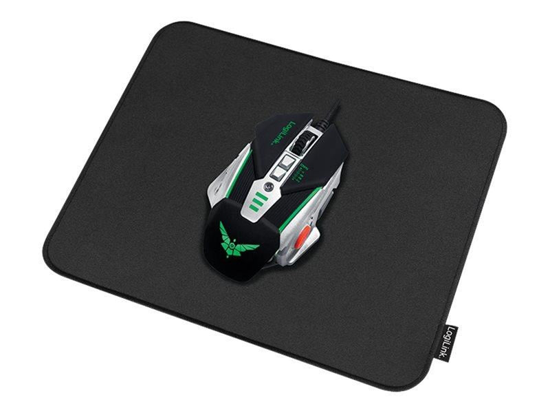LogiLink Gaming mouse pad stitched edges 320 x 270 mm black
