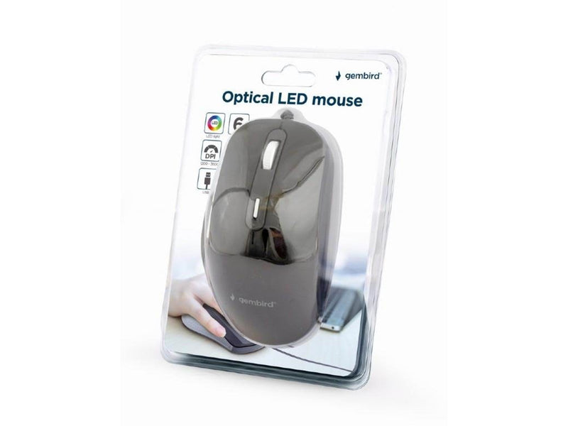 Gembird Wired optical mouse 6B-02 - Maus (Schwarz)