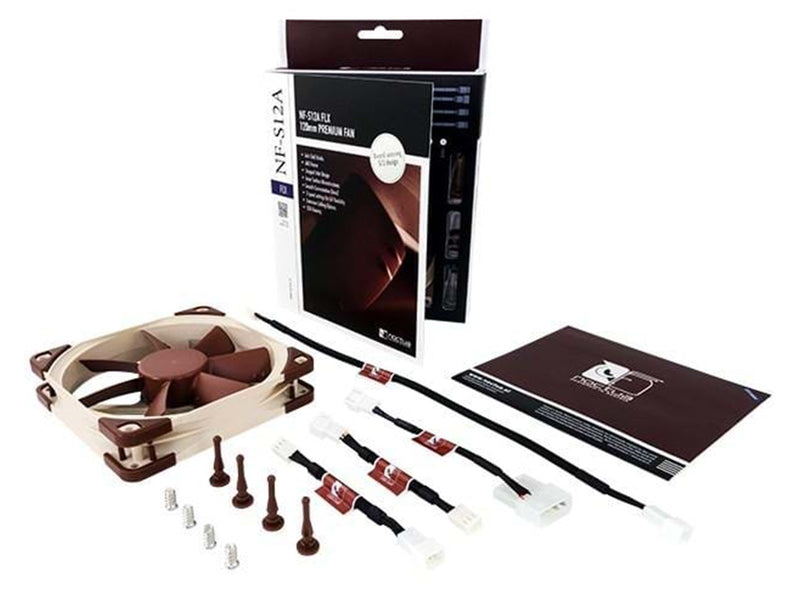 Noctua NF-S12A FLX - Gehäuselüfter - 120mm - Braun - 17 dBA