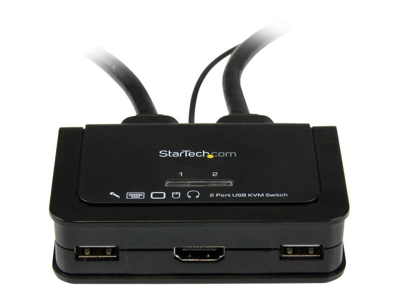 StarTech.com 2 Port USB HDMI Kabel KVM Switch w/ Audio und Remote Switch