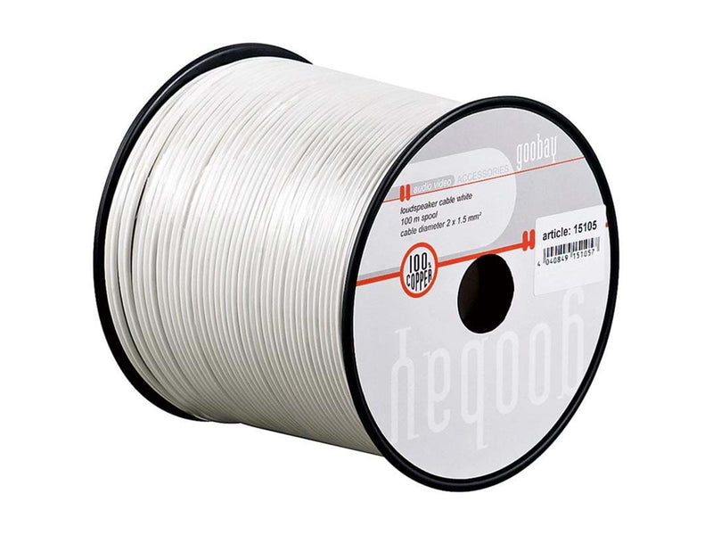 Pro Lautsprecher Kabel 0.5mm Weiß - 100m