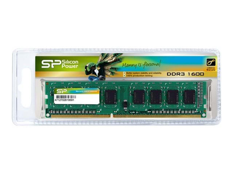 Silicon Power - DDR3 - module - 4 GB - DIMM 240-pin - 1600 MHz / PC3-12800 - unbuffered