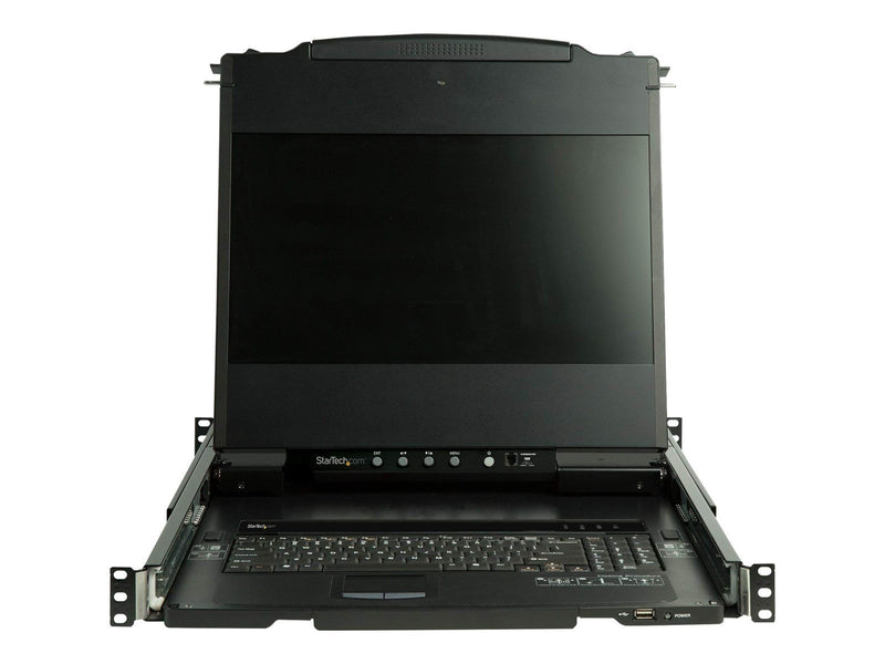 17" StarTech.com 17" Dual Rail Rackmount KVM Console with 1080p - DVI & VGA - KVM console - Full HD (1080p) - 17.3"