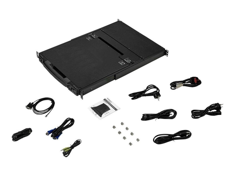 17" StarTech.com 17" Dual Rail Rackmount KVM Console with 1080p - DVI & VGA - KVM console - Full HD (1080p) - 17.3"