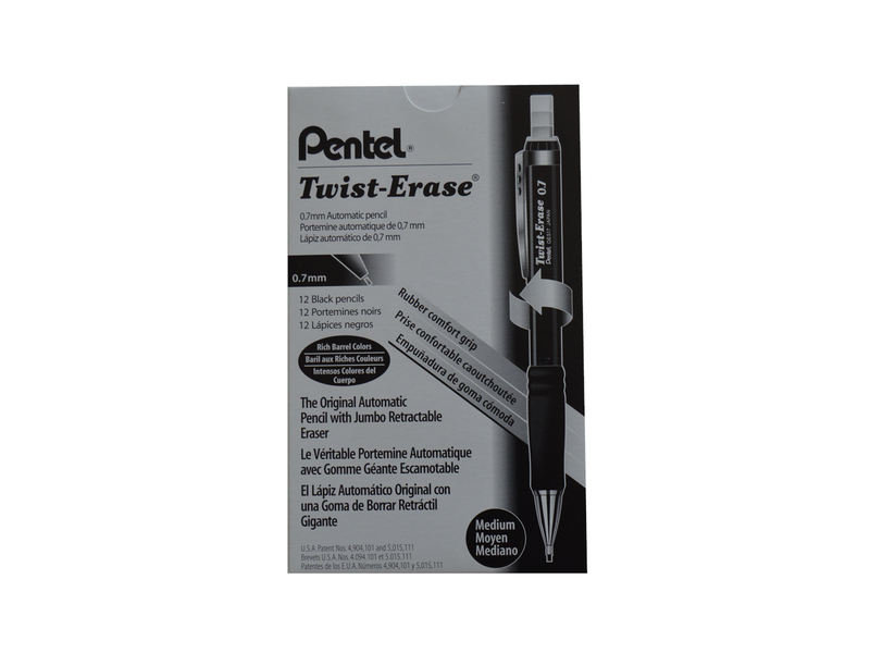 Pentel QE517-A Twist Erase pencil 0.7mm - 12 pcs.
