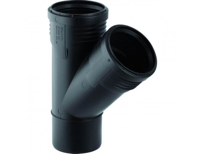 Geberit silent branch pipe 45 ° 110 / 50mm mf black pp