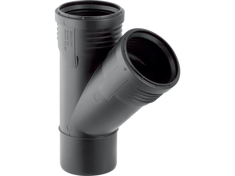 Geberit silent branch pipe 45 ° 110 / 50mm mf black pp