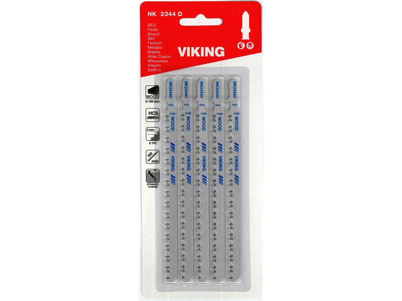 Viking Jigsaw Blades 2344D cards of 5 blades