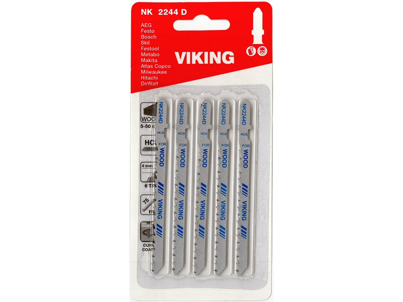 Viking Jigsaw blades 2244D card of 5 blades