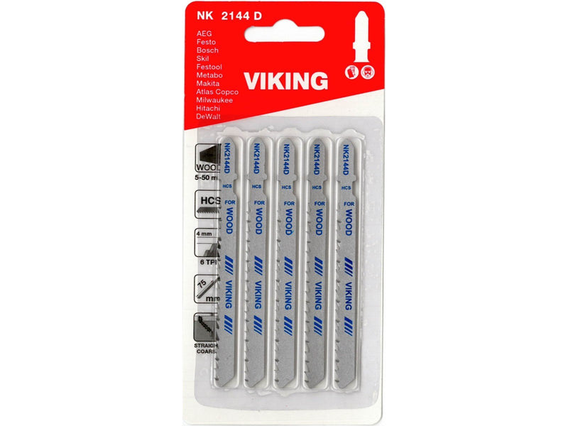 Viking Jigsaw Blades 2144D cards of 5 blades