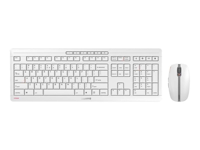 Cherry STREAM DESKTOP RECHARGE - Tastatur & Maus Set - Englisch - Grau